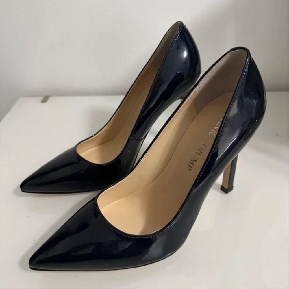 BNWOT- Patent Navy Leather Stiletto Heels (5.5)